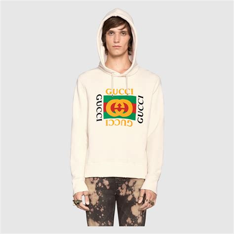 gucci pullober|oversize sweatshirt with Gucci print.